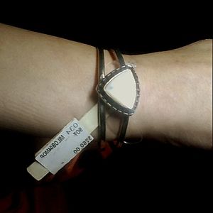 Vintage  NWT BARSE Sterling Silver Mother of Pearl Cuff Bracelet